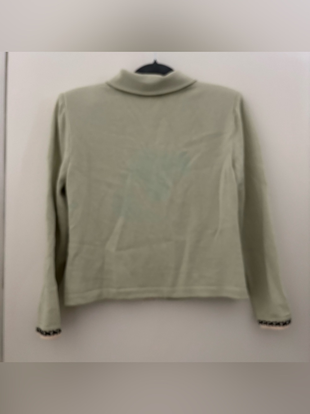 St. John Collection by Marie Gray Green Zip Knit Sweater Long Sleeve Vintage - Picture 14 of 14